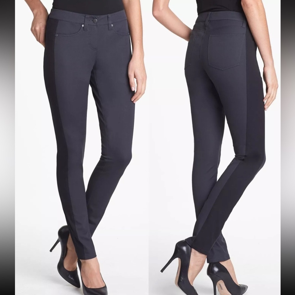 Eileen‎ Fisher Tuxedo Stripe Pants Gray Sz S